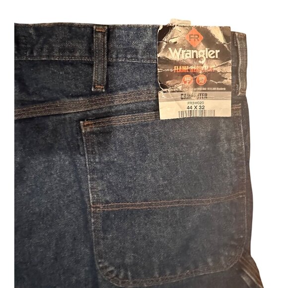 Wrangler FR Riggs Workwear Flame-Resistant Denim Jeans 44X32 Blue Cotton Mens Wo - Picture 3 of 11